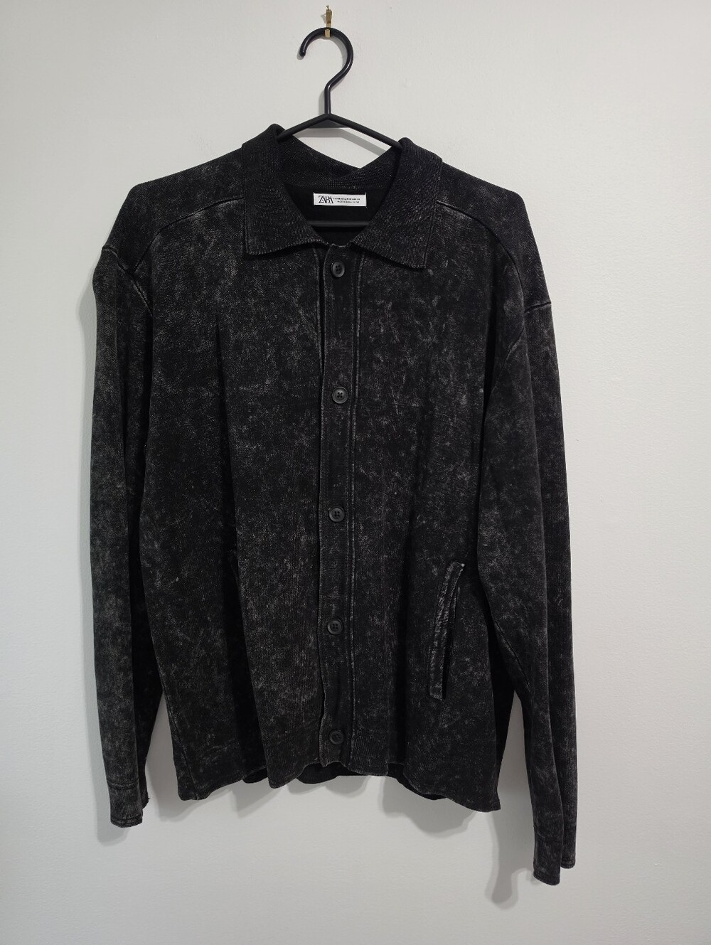 141. Zara Collared Button Up Heavy Knit Cardigan